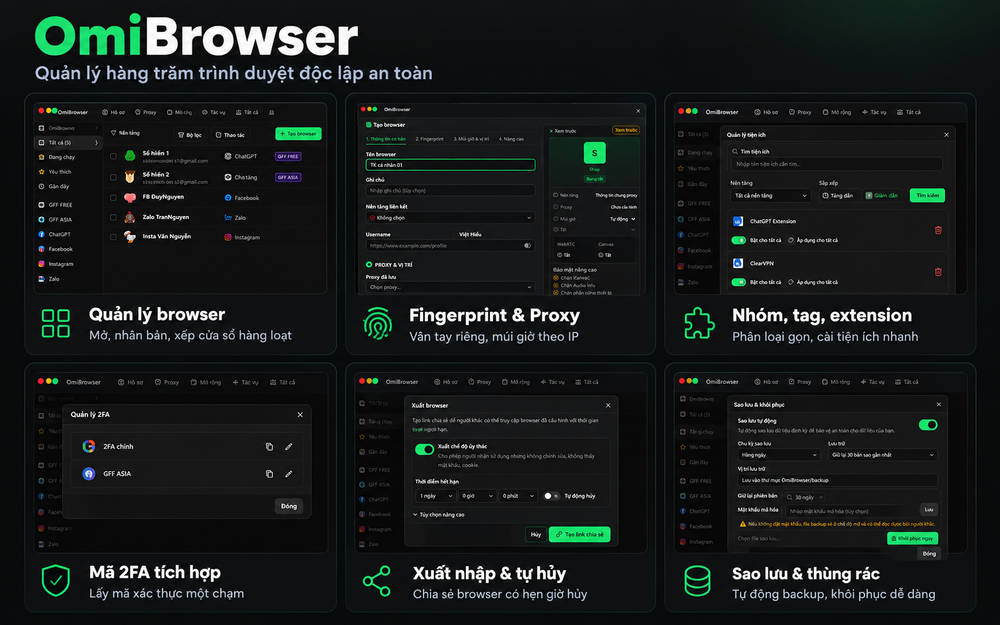 Tổng quan tính năng OmiBrowser – giao diện OmiBrowser